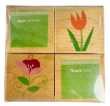 Hero Arts Pots And Posies Flowers Tulip Pansy Rubber Stamp LL146 - £11.85 GBP