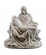 LA PIETA STATUE 10&quot; Mary Jesus Michelangelo Replica White Marble Finish ... - €77,39 EUR