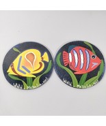 Tropical Fish Haitian Art Hardboard Coaster Set Signed St Laurent Jacmel... - £21.01 GBP