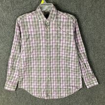 Thomas Dean Button Up Shirt Men&#39;s Large 100% Pima Cotton Long Sleeve L - $255.71 MXN
