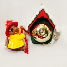 Calling All Firefighters Christmas Ornament Hallmark 2002 Chipmunk - £12.65 GBP