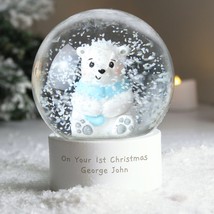 Personalised Any Message Polar Bear Snow Globe - Christmas Globe - Chris... - $15.99