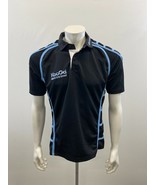 Kooga Men&#39;s Official Match Shirt Size Small Black Blue Short Sleeve Poly... - $15.82