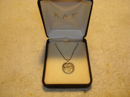 Kay Jewelers Blue Diamond  Open Hearts Pendant Necklace by Jane Seymour .925 18” - £62.77 GBP