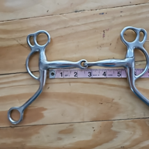 Training Bit 4 Rein 5" Mouth Stainless Steel Broken Mouth Bit Pre-Owned ... image 4
