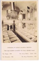 Postcard Interior Of Christ Church Boston Massachusetts - £3.92 GBP