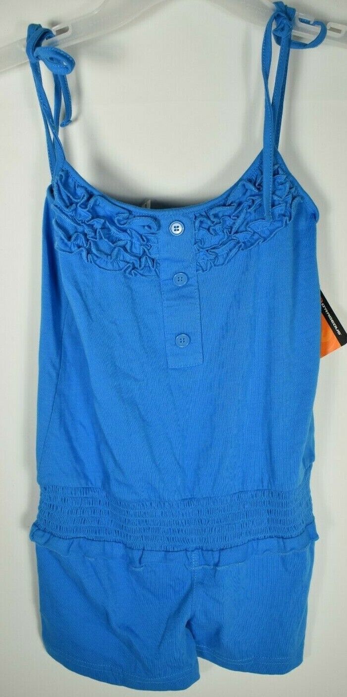 Primary image for ORageous Girls Solid One Piece Romper in Cloissone Blue Size (XS) 6/7 New