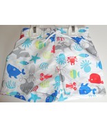 Koala Kids Boys 3-6 Months Swim Trunks White Sea Creatures Shorts New UP... - £10.40 GBP