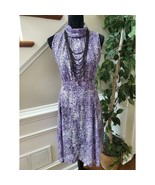 Voir Voir Women&#39;s Purple Polyester Turtle Neck Sleeveless Knee Length Dr... - $37.65 CAD