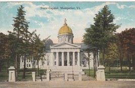 Postcard The Vermont State Capital Building Montpelier VT Street View - £3.90 GBP