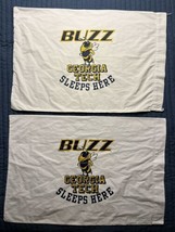 Buzz Georgia Tech Sleeps Here College Mascot Pillow Case Set Of 2 Yellow... - $19.80
