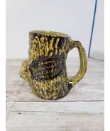 Handmade Tree Stump Shaped Pottery Coffee Tea Mug Signed Millrights Unique - $27.34 CAD