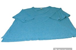 Faded Glory  Womens  Teal Pull Over V-neck Sweather Size 4XL (26/28W) - £7.90 GBP