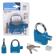 Silverline 507205 Aluminium Alloy Alarm Padlock 70mm Safety Sturdy Lock U55 - $337.59 MXN