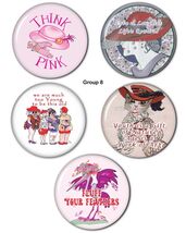 Red Hat Hi Society  Button Magnet combo, 5 pcs (gr 8) - $8.99