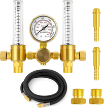 MEANLIN MEASURE Argon Regulator Flow Meter with 9.8 Feet Hose,Cga580 Inl... - $126.35