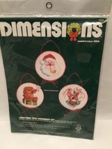 Dimensions Kit 8323 Christmas Trio Ornament Makes 3 Counted Cross Stitch... - $11.26
