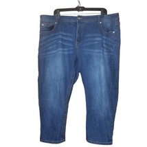 Est. 1946 Denim Womens 24W Cropped Stretch Blue Jeans Embroidered Pockets Aztec - £8.31 GBP