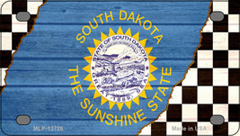 South Dakota Racing Flag Novelty Mini Metal License Plate Tag - £11.90 GBP