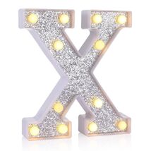 Foaky Silver Light Up Letter X Party Decoration Birthday Christmas Gift - $4.46