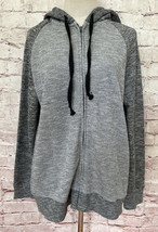 XXI Forever 21 Womens Large gray HOODIE Top Zip Sweatshirt NEW - £29.23 GBP