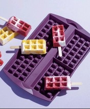 Tupperware Silicone Waffle Sheet Baking Form Mold #7776 Purple Instructi... - $15.67