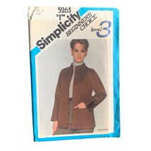 Simplicity Pattern 5263 Misses Unlined Jacket Size 12 uncut - $146.45 MXN