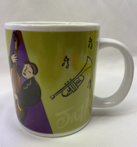 Art Deco Jazz Coffee Mug Music Ceramic Coffee Mug Cup Tea - $5.89