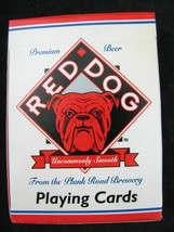 Vintage New Red Dog Premium Beer Playing Cards Bulldog Brewery Hoyle 696... - $7.91