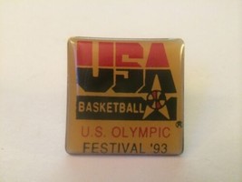 Vintage USA Basketball U.S. Olympic Festival 1993 metal lapel tie pin - £11.28 GBP
