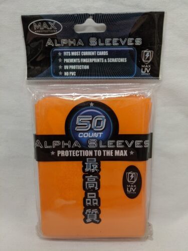 (1) (50) Pack Max Protection Orange Standard Size Alpha Sleeves #7050L FO - $23.75