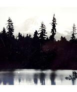 RPPC Mount Rainier At Twilight On Pond Ellis 1920s Washington Pacific NW... - $556.66 MXN