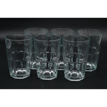 Crisa Clear Glass Gibraltar Tumblers 5 1/4&quot; H Set of 6 - £32.70 GBP