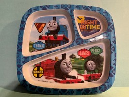 Vintage THOMAS &amp; FRIENDS Character Images Childs 3-Section Melmac Square Plate - £7.11 GBP