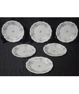 Vintage JOHANN HAVILAND Bavaria BLUE GARLAND 6.25&quot; Dessert Plate - Set Of 6 - $32.98