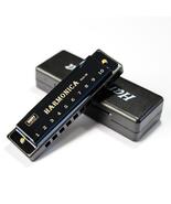 10Hole C Metal Harmonica for Beginners with Sheet Music and Case - $29.00