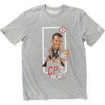 Jordan Mens Cp Trading Card T-Shirt Size Medium Color Grey Multi - £35.07 GBP