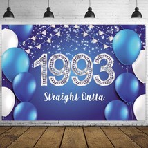 Straight Outta 1993 Happy 30Th Birthday Banner Backdrop Blue Confetti Ba... - £17.44 GBP