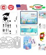 High-Quality Sea Themed Die and Stamp Set for Whimsical Scrapbooking Des... - $18.59 CAD