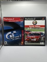 Grand Turismo 3 (PlayStation 2 PS2) Greatest Hits &amp; Racing Italiano Bundle - $10.39