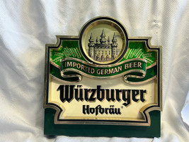 Würzburger Hofbräu Imported Germa Beer Anheuser Busch Plastic Man Cave Bar Sign - £39.92 GBP