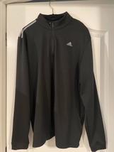 Mens adidas Half Zip Sweater M Medium Black Atheltic Gym Workout - €5,79 EUR