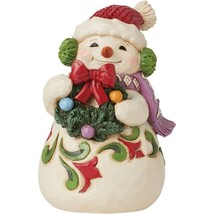 Jim Shore Heartwood Creek Snowman Wearing Earmuffs Miniature Figurine, NIB - $44.99