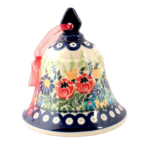 Kalich Polish Pottery Floral Bell Excellent Condition No Issues Spring D... - £14.53 GBP