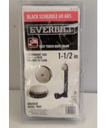 EVERBILT Easy Touch Bath Drain Brushed Nickel Trim Black Schedule 40 ABS... - $29.76 CAD