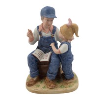 Homco Denim Days Figurine 8894 Grandpas Story Porcelain Vintage Home Interiors - £11.84 GBP