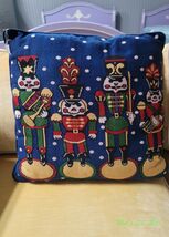 Tapestry Nutcracker Toy Soldier Holiday Decorative Pillows Christmas Dec... - $55.00