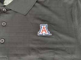 Champion NCAA Arizona Wildcats Textured Solid Short Sleeve Polo Sz L Black NWT - £14.19 GBP