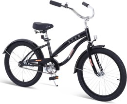 Nice C Kids Bike, Kids&#39; Cruiser Bike With Coaster Brake And Training, 20 Inch - £165.26 GBP