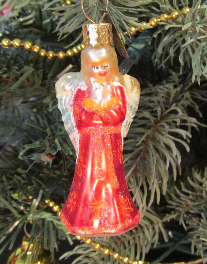 Primary image for 3" Tall Angel Christopher Radko Christmas Bulb Small Glass Ornament 2007 w/Tag
